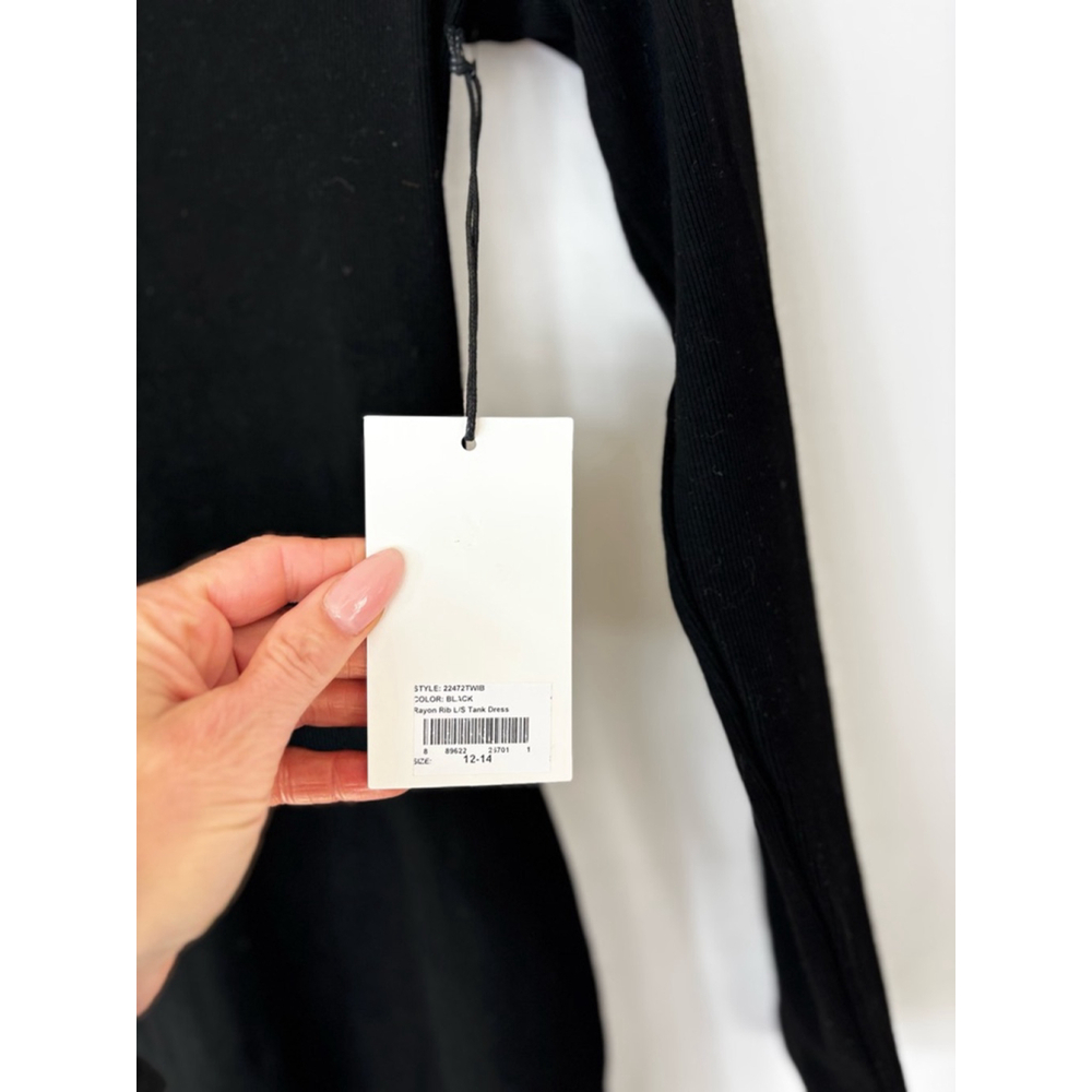 Naveah Long Sleeve Dress body con ￼Size L Black will fit women’s small ￼ - Picture 2 of 5